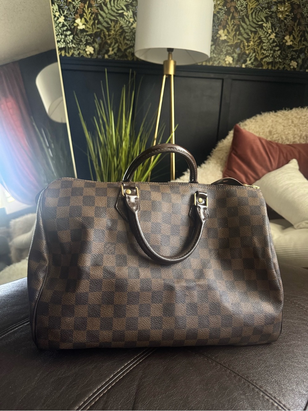 Louis Vuitton Speedy 35 Damier Ebene Brown Monogram Handbag